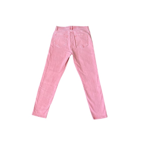Loft Pink Jeans size 4 High Waist Skinny Salmon Pink Size 27 - Picture 2 of 5